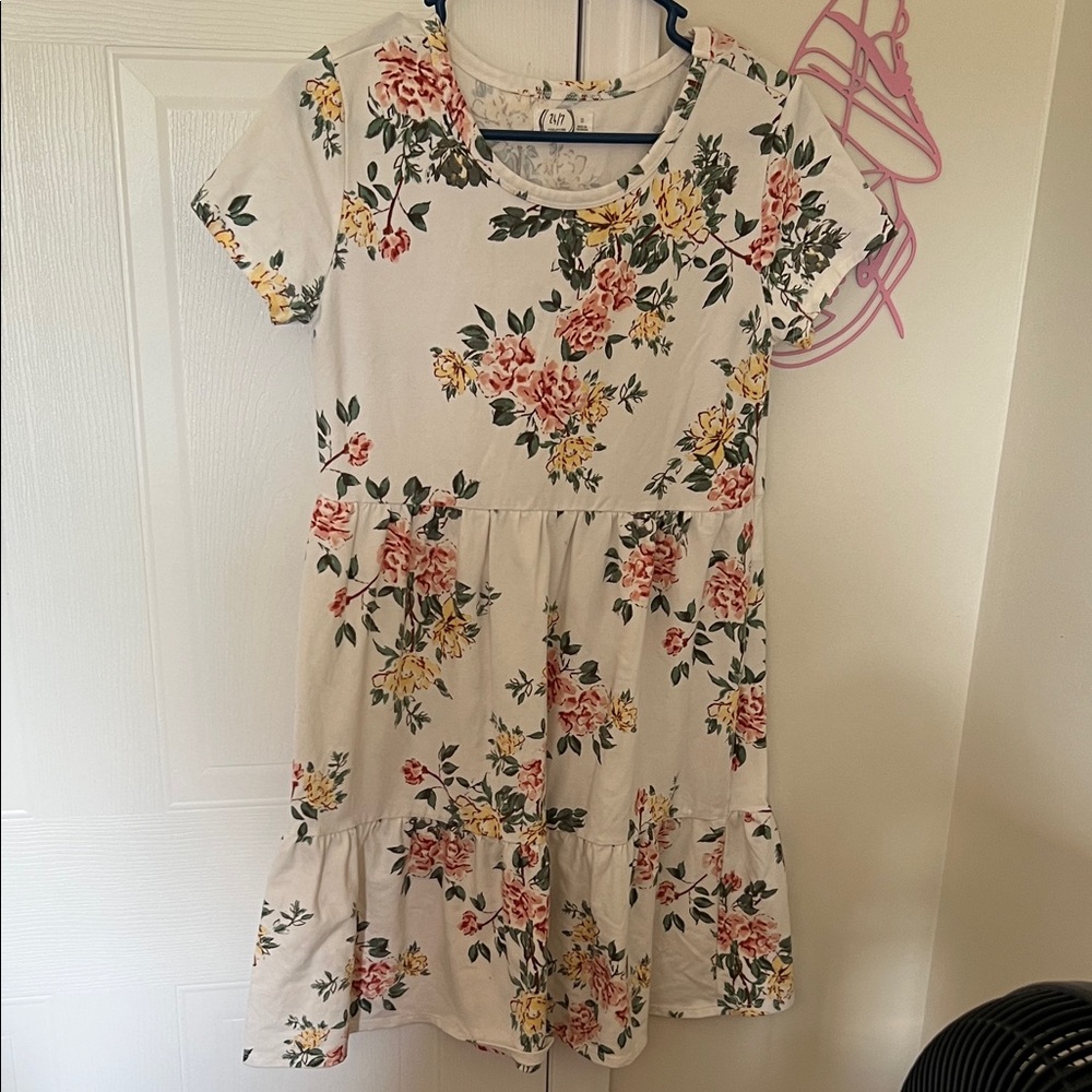 Maurices Floral Print Top with Yellow and Blue Accents